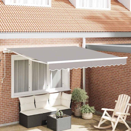 Tenda Retrattile Grigio chiaro 350 x 250 cm Tessuto - homemem39