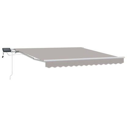 Tenda retrattile Grigio Chiaro 350 x 250 cm Tessuto e Alluminio | homemem39