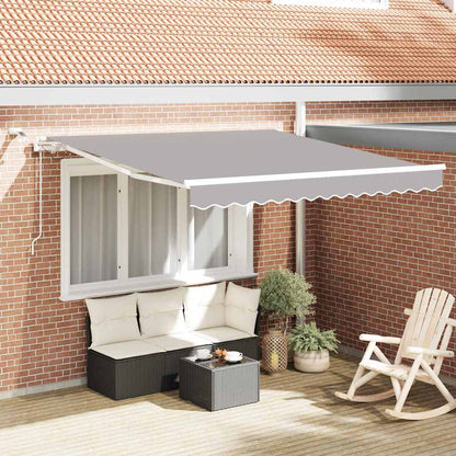 Tenda retrattile Grigio Chiaro 350 x 250 cm Poliestere | homemem39