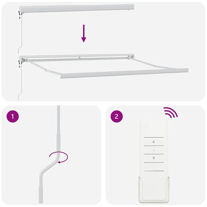 Tenda Retrattile Grigio chiaro 350 x 250 cm Tessuto, Metallo - homemem39