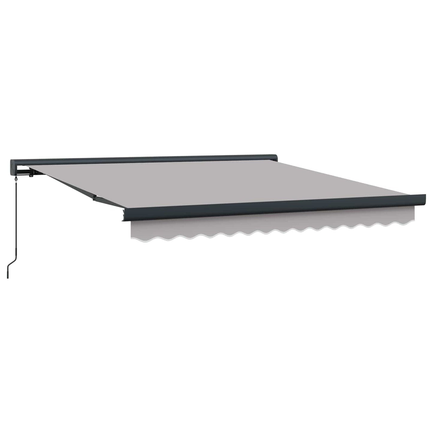 Tenda retrattile Grigio Chiaro 350 x 250 cm Tela e Alluminio