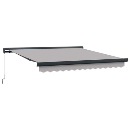 Tenda retrattile Grigio Chiaro 350 x 250 cm Tela e Alluminio