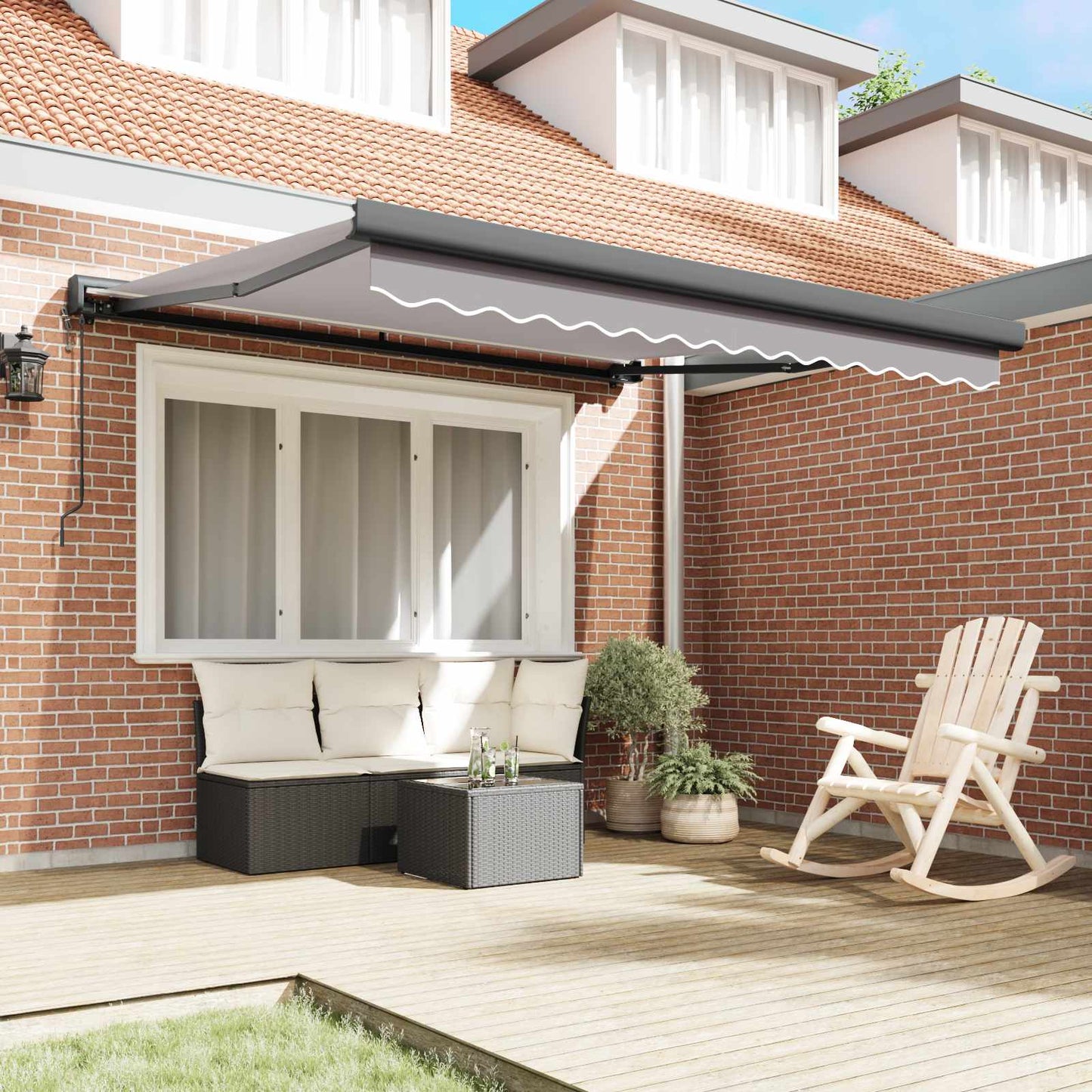 Tenda retrattile Grigio Chiaro 350 x 250 x 165 cm | homemem39