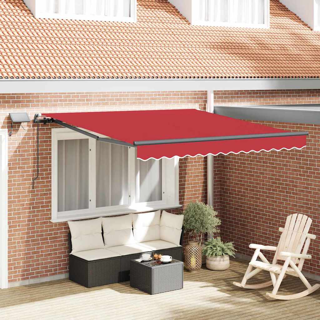 Tenda Retrattile Rosso 350 x 250 cm Tessuto - homemem39