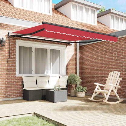 Tenda Retrattile Rosso 350 x 250 cm Tessuto - homemem39