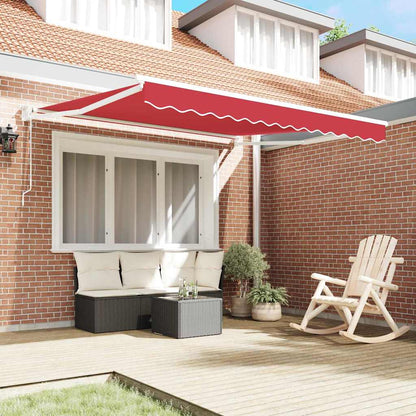 Tenda Retrattile Rosso 350 x 250 cm Tessuto - homemem39