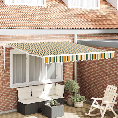 Tenda Retrattile Verde e giallo 350 x 250 cm Tessuto - homemem39