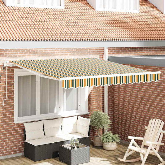 Tenda Retrattile 350 x 250 cm Verde e giallo - homemem39