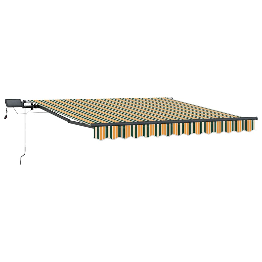 Tenda Retrattile Verde e giallo 350 x 250 cm Tessuto - homemem39