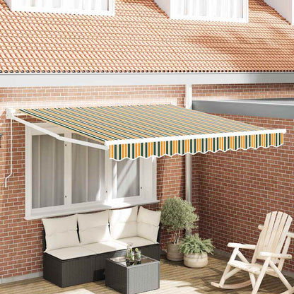Tenda retrattile Verde 350 x 250 cm 100% Poliestere e Alluminio | homemem39