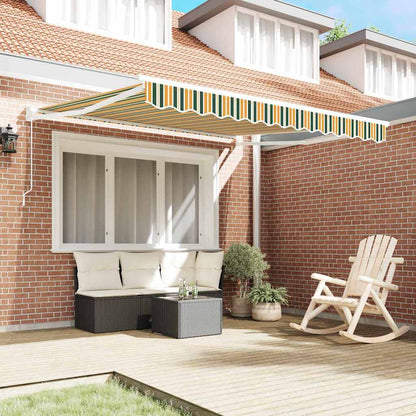 Tenda retrattile Verde 350 x 250 cm 100% Poliestere e Alluminio | homemem39