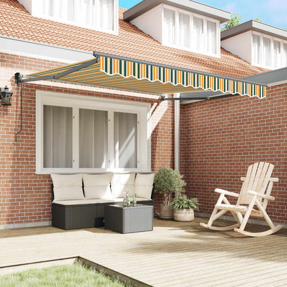 Tenda retrattile Multicolore 350 x 250 cm Poliestere e Metallo | homemem39