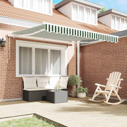 Tenda retrattile Verde e Bianco 350 x 250 cm | homemem39