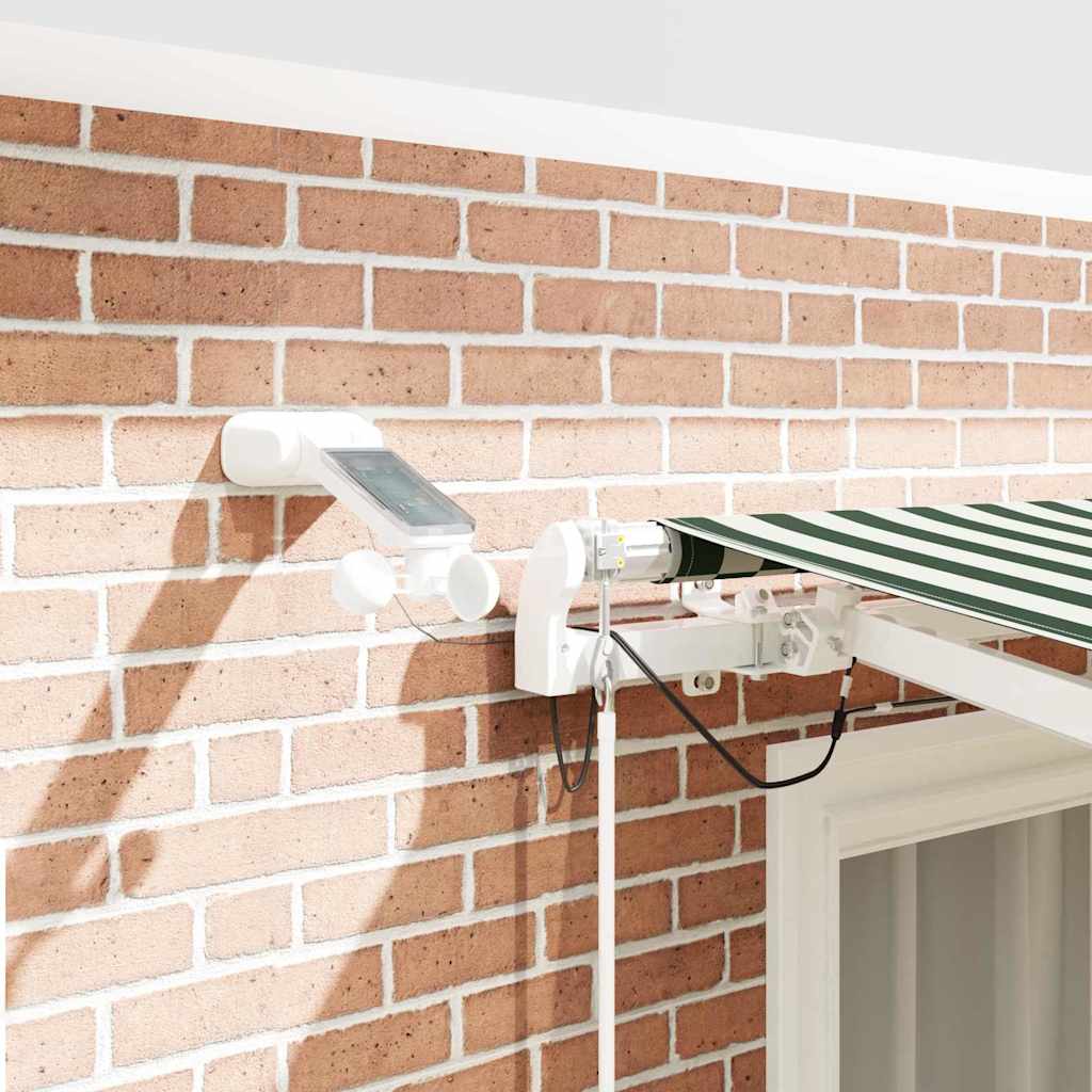 Tenda retrattile Verde e Bianco 350 x 250 cm Poliestere | homemem39