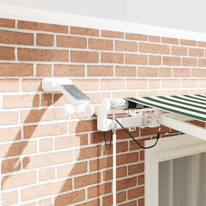 Tenda retrattile Verde e Bianco 350 x 250 cm Poliestere | homemem39