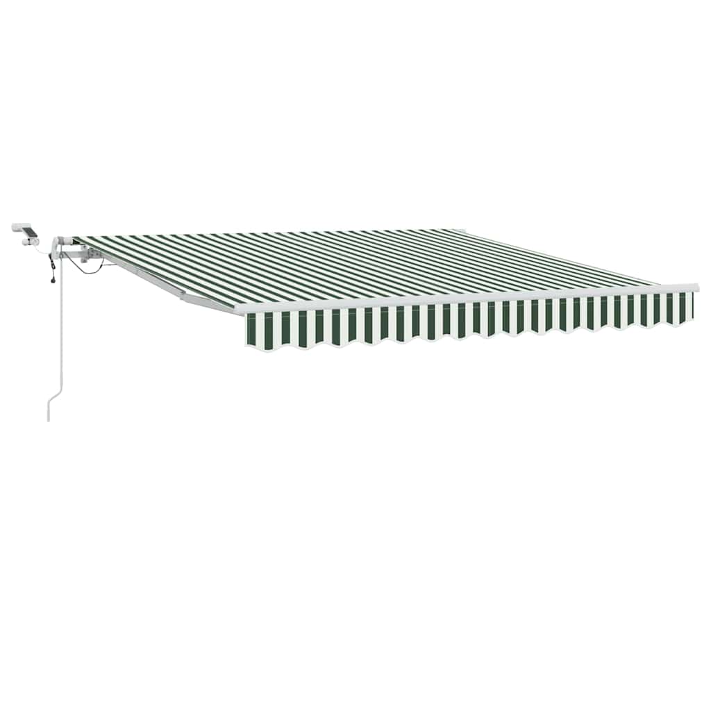 Tenda retrattile Verde e Bianco 350 x 250 cm Poliestere | homemem39