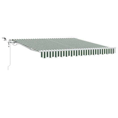 Tenda retrattile Verde e Bianco 350 x 250 cm Poliestere | homemem39