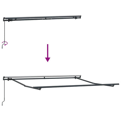 Tenda retrattile Verde e Bianco 350 x 250 cm | homemem39