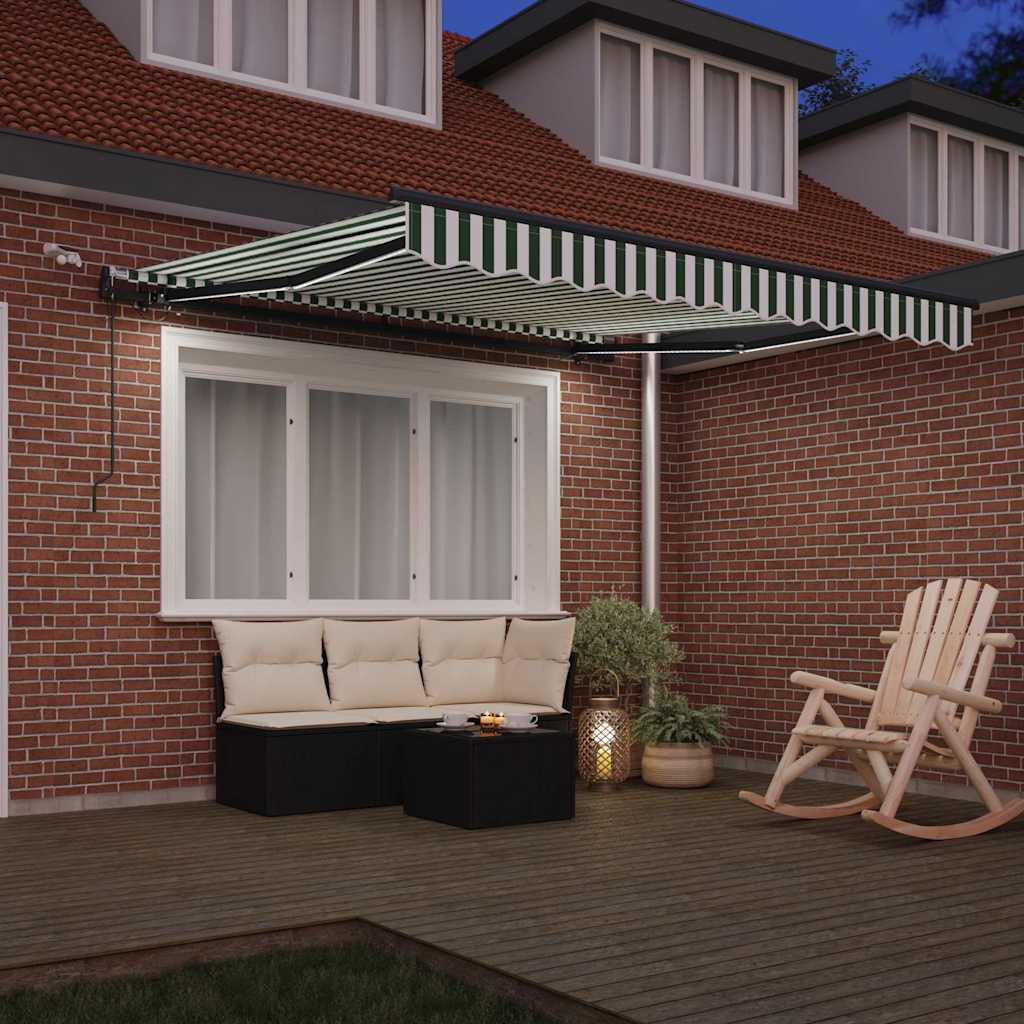 Tessuto per Tenda con Verde e Bianco 350 x 250 cm Poliestere | homemem39