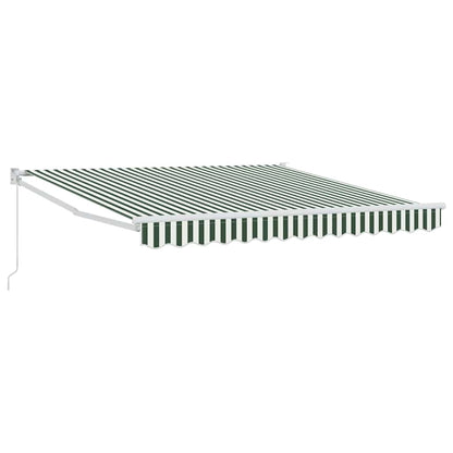 Tenda Retrattile Verde e Bianco 350 x 250 cm | homemem39