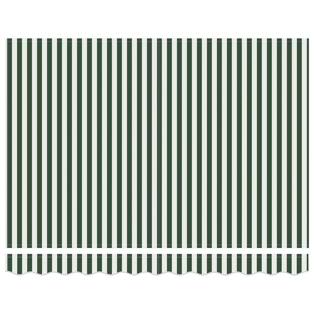 Tenda Retrattile Verde e Bianco 350 x 250 cm | homemem39