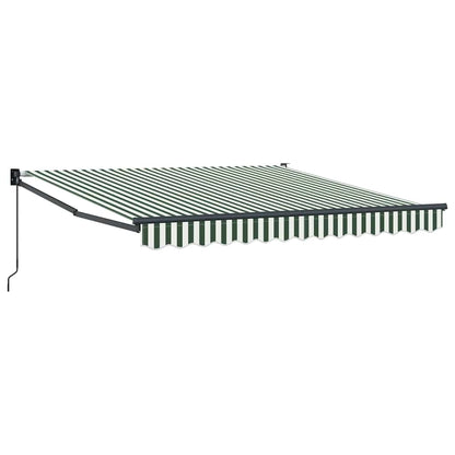 Tenda Retrattile Verde e Bianco 350 x 250 cm | homemem39
