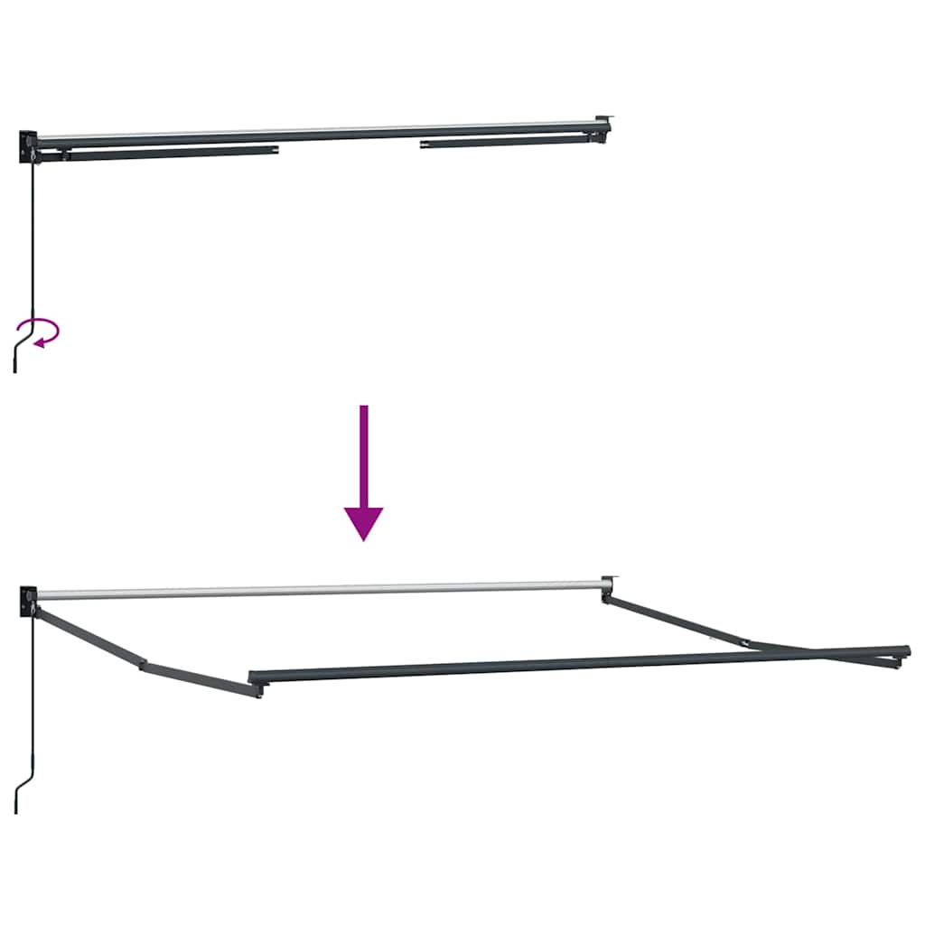 Tenda Retrattile Verde e Bianco 350 x 250 cm | homemem39