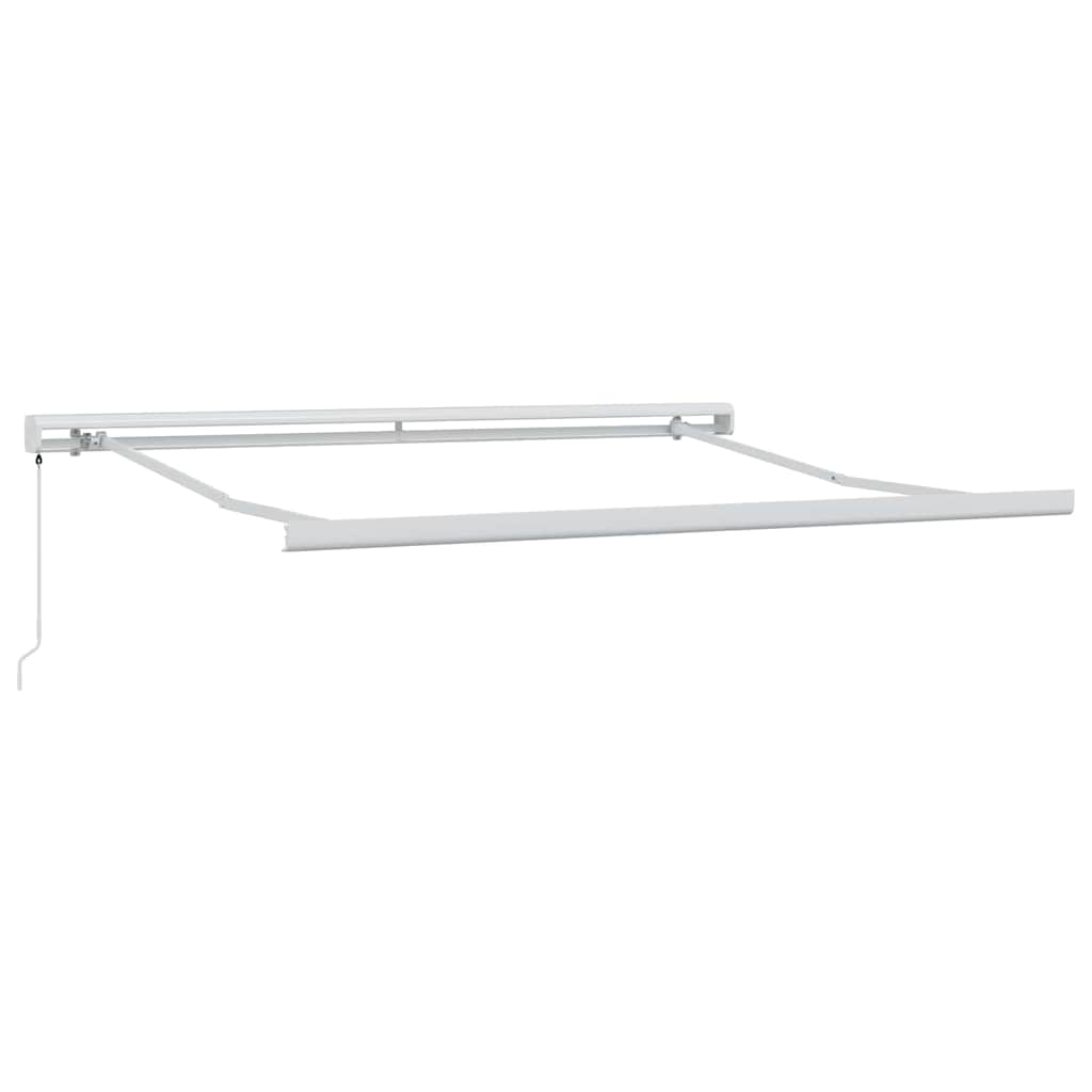 Tenda retrattile Verde e Bianco 350 x 250 cm Tela e Alluminio