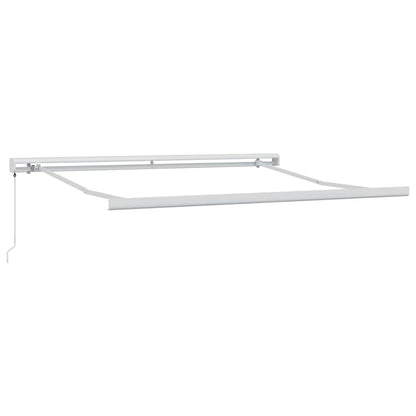 Tenda retrattile Verde e Bianco 350 x 250 cm Tela e Alluminio