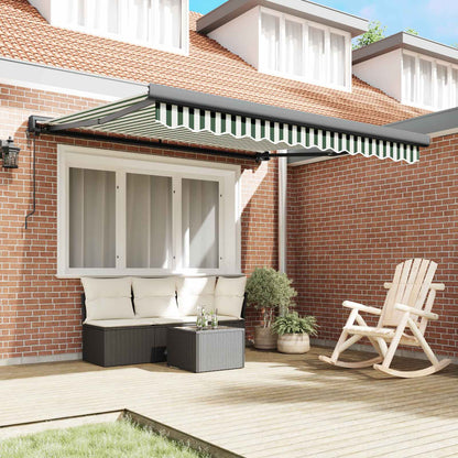 Tenda da Sole Verde e Bianco 350 x 250 x 165 cm | homemem39