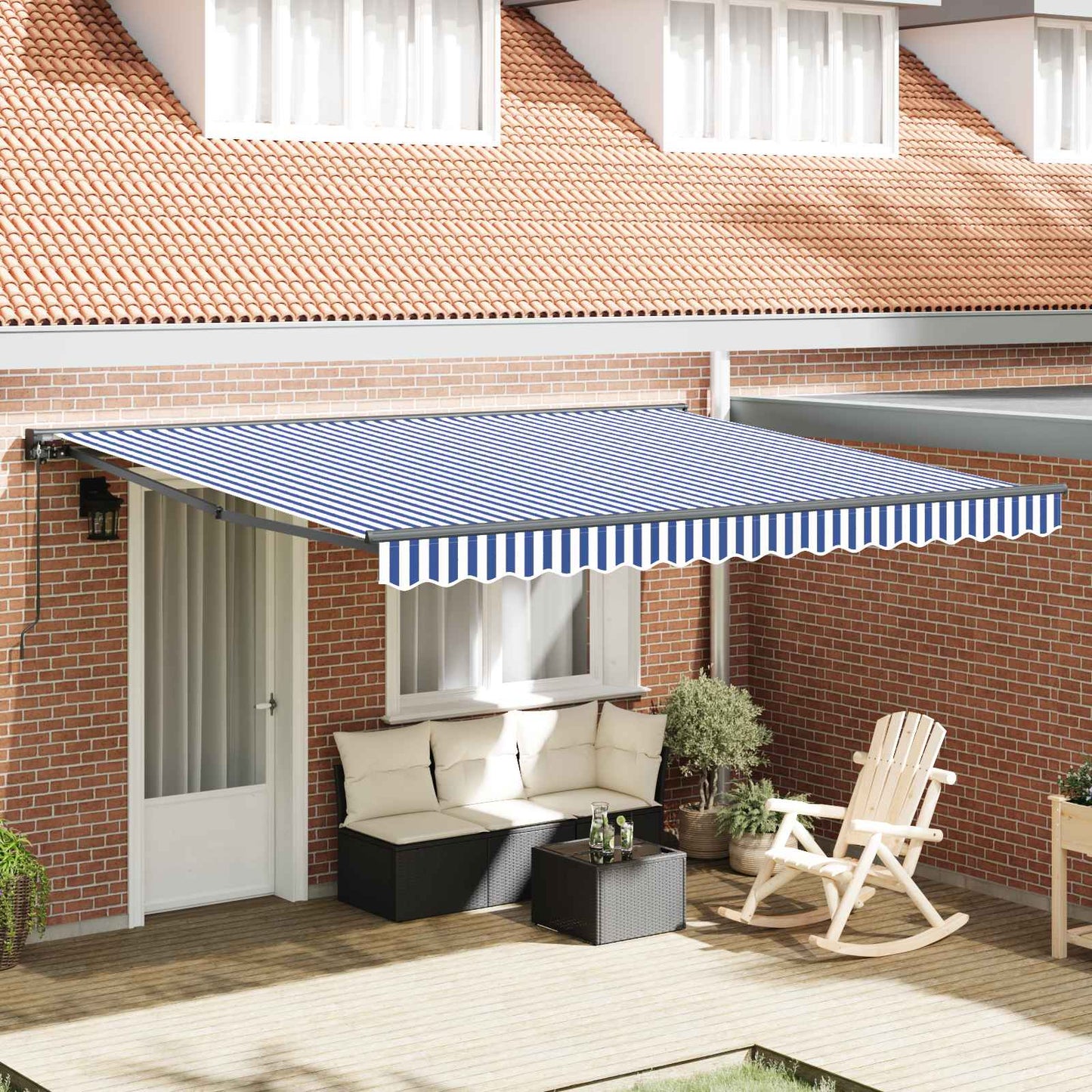 Struttura della tenda Blu e Bianco 400 × 300 cm | homemem39