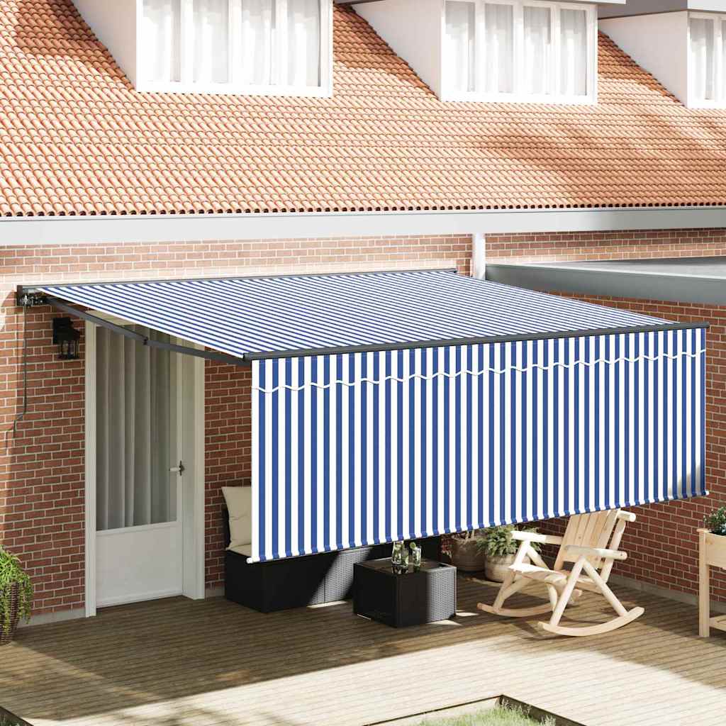 Tenda Retrattile Blu e antracite 400 × 300 cm - homemem39