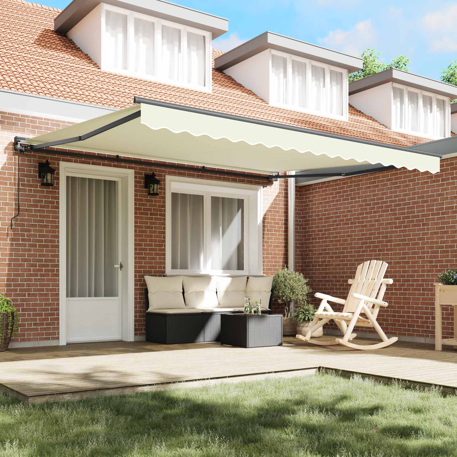 Struttura della tenda Crema 400 × 300 cm | homemem39