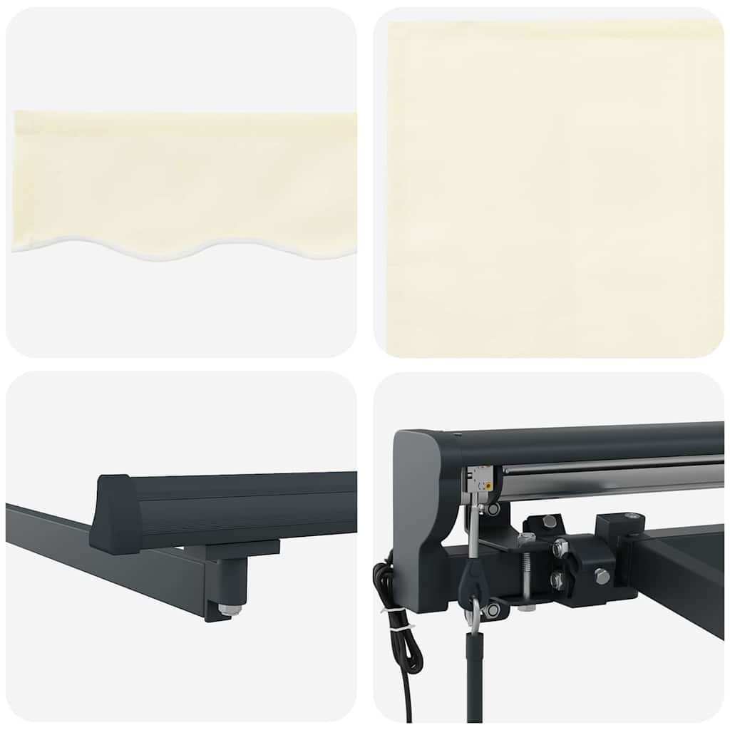 Tenda Retrattile Crema 400 × 300 cm Poliestere e Alluminio | homemem39