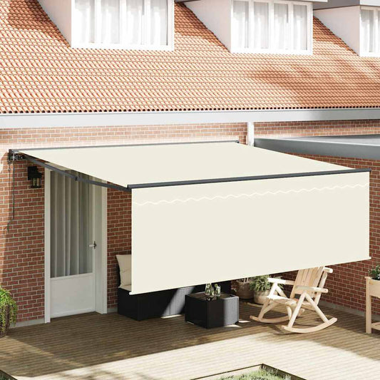 Tenda Retrattile Crema 400 × 300 cm Tessuto - homemem39