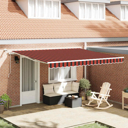 Tenda retrattile Arancione e Marrone 400 × 300 cm Poliestere | homemem39