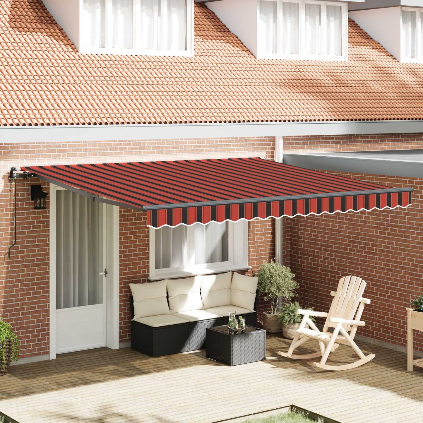 Tenda Retrattile arancione e marrone 400 × 300 cm | homemem39