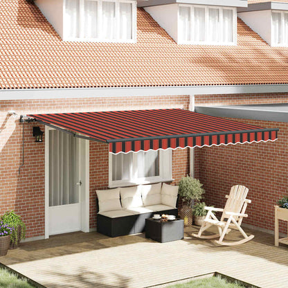 Tenda Retrattile con arancione e marrone 400 × 300 cm Tessuto - homemem39
