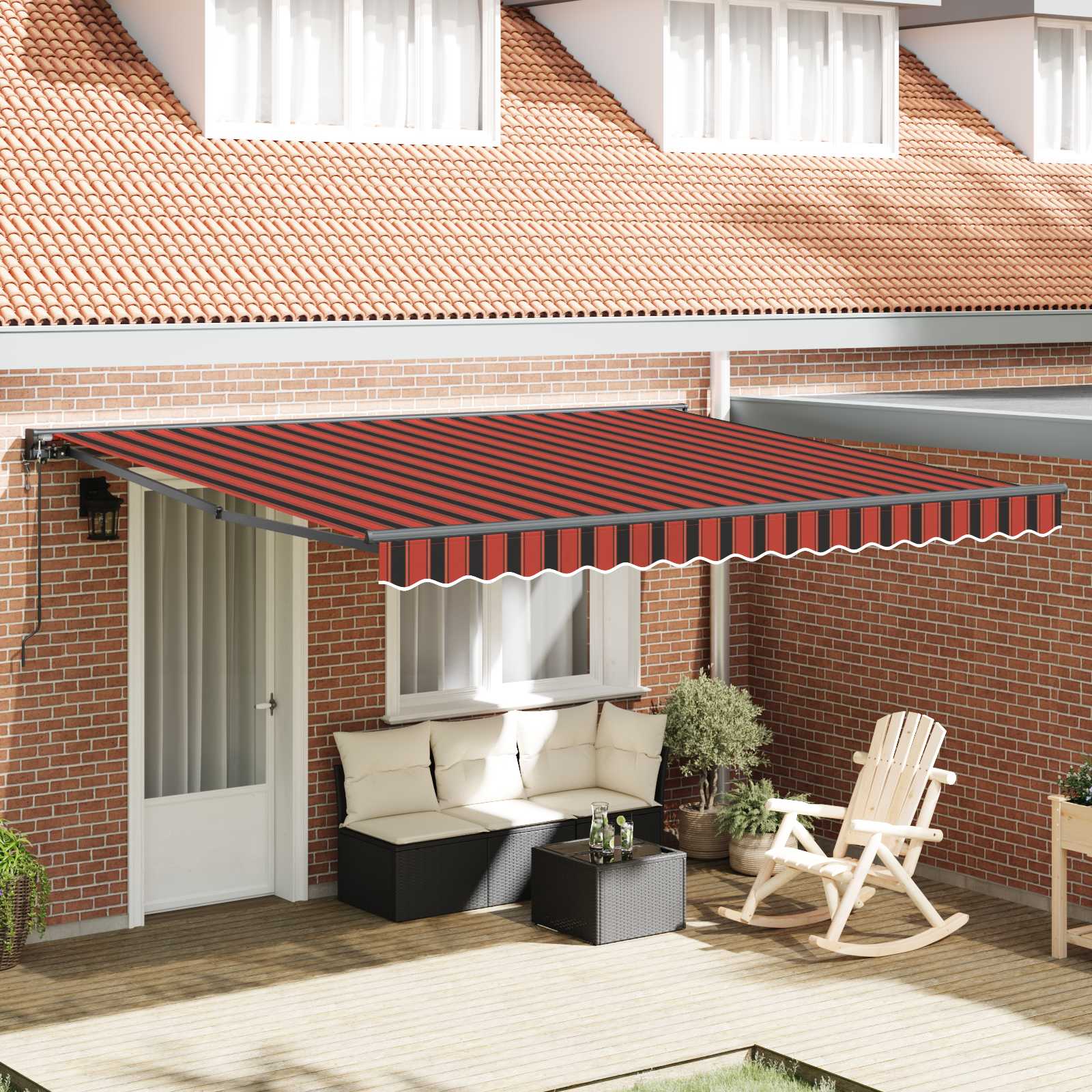 Struttura della tenda Arancione e Nero 400 × 300 cm | homemem39