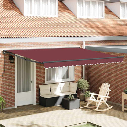 Tenda Retrattile Rosso Borgogna 400x300 cm Tessuto