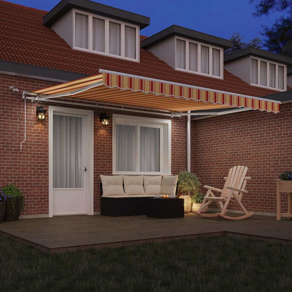 Tenda retrattile Giallo e Arancione 400 × 300 cm Poliestere | homemem39