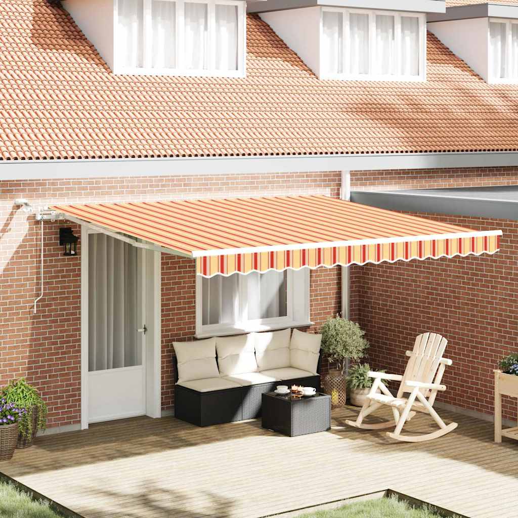 Tenda retrattile Giallo e Arancione 400 × 300 cm Poliestere | homemem39