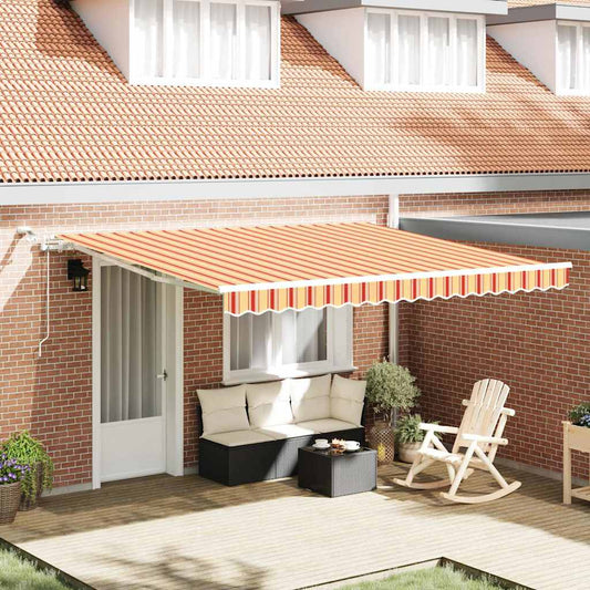 Tenda retrattile Giallo e Arancione 400 × 300 cm Poliestere | homemem39