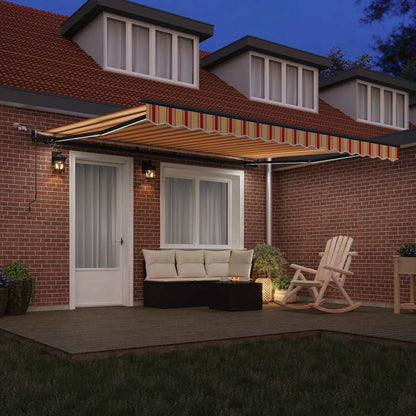 Tenda Retrattile con giallo e arancione 400 × 300 cm Tessuto - homemem39