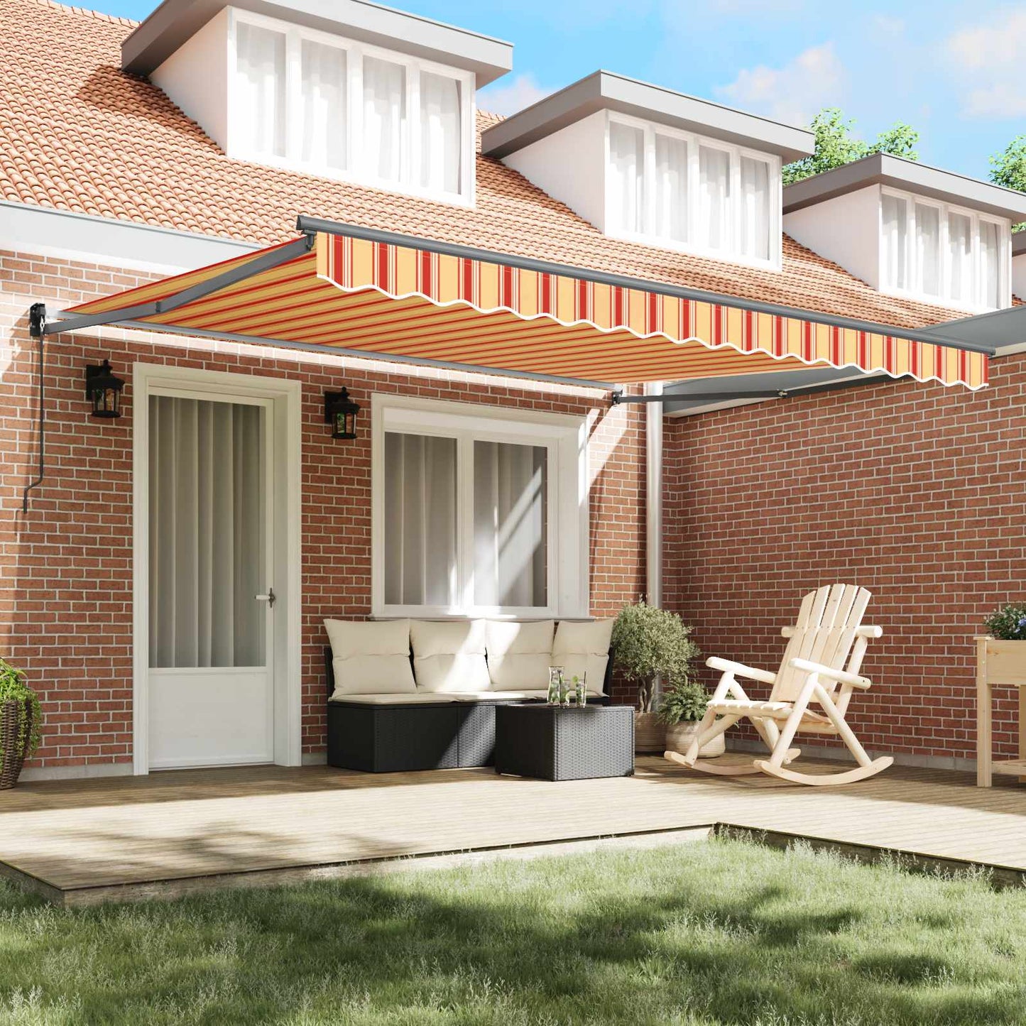 Tenda retrattile Giallo e Arancione 400 × 300 cm | homemem39
