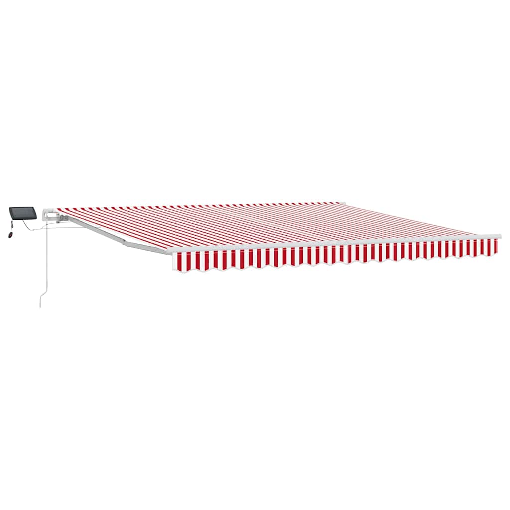 Tenda Retrattile con Rosso e bianco 400 ×300 cm Tessuto - homemem39