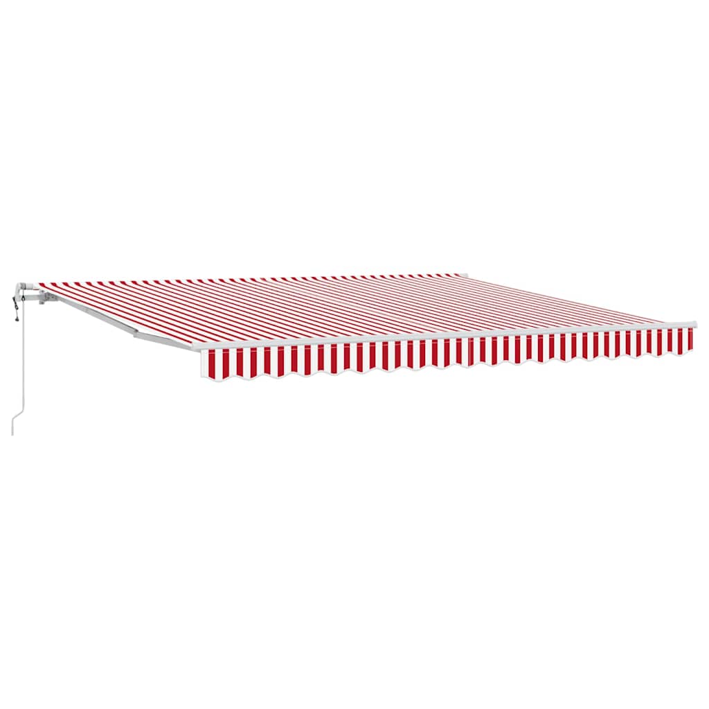 Tenda Retrattile 400 × 300 cm Rosso e bianco - homemem39