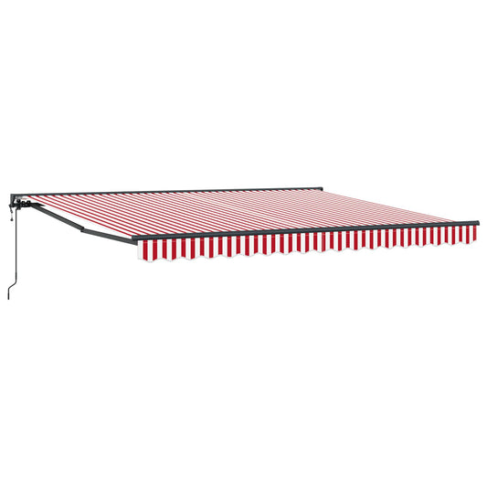 Tenda Retrattile Rosso e Bianco 400 × 300 cm