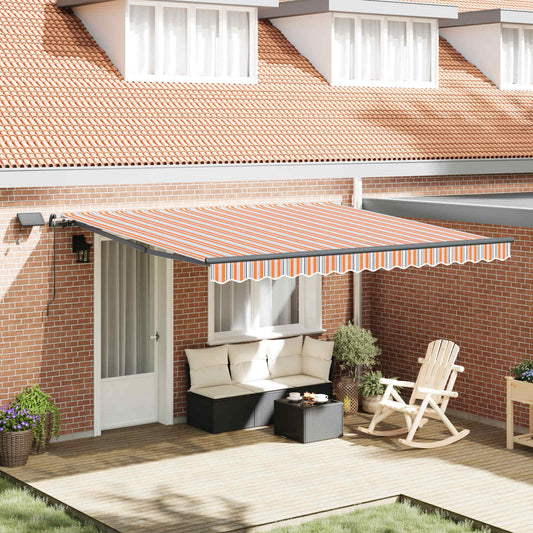 Tenda retrattile Multicolore 400 × 300 cm Tessuto e Alluminio | homemem39