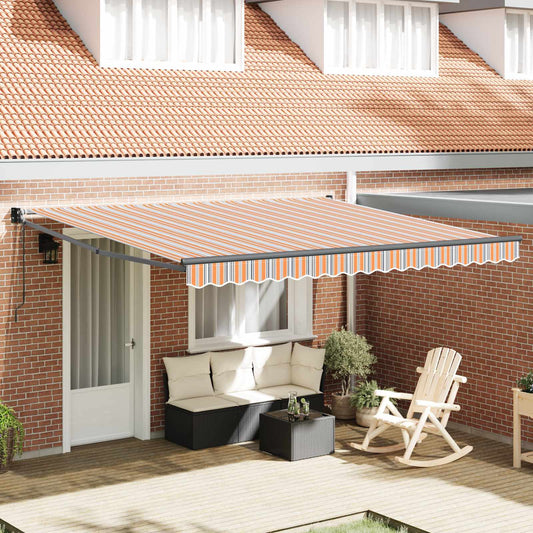 Tenda retrattile Multicolore 400 × 300 cm Poliestere e Metallo | homemem39